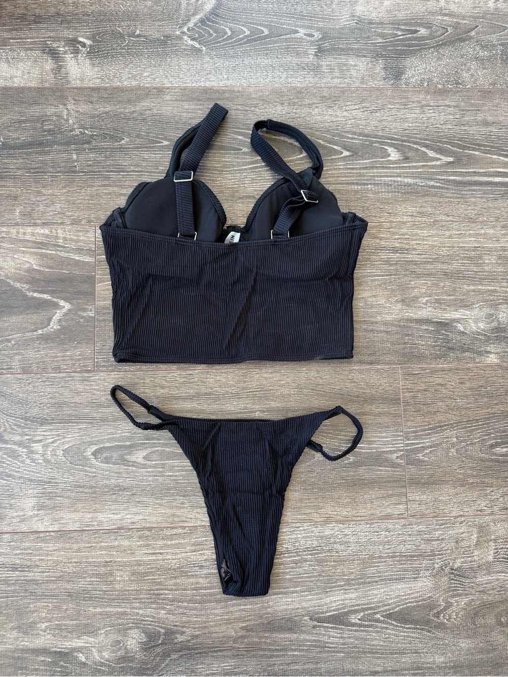 New Ribbed Bikini Tankini Set - Picture 2 of 3